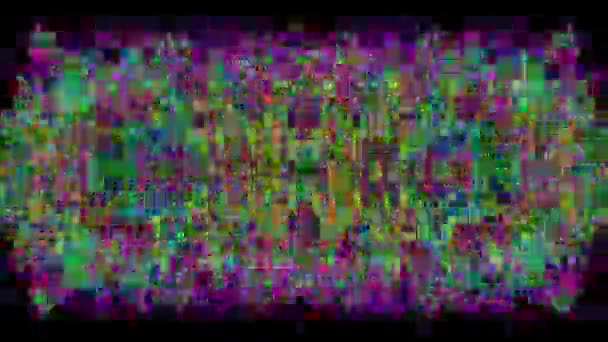 Hypnotizing glitch imitation light leak shimmering background. — Stock Video