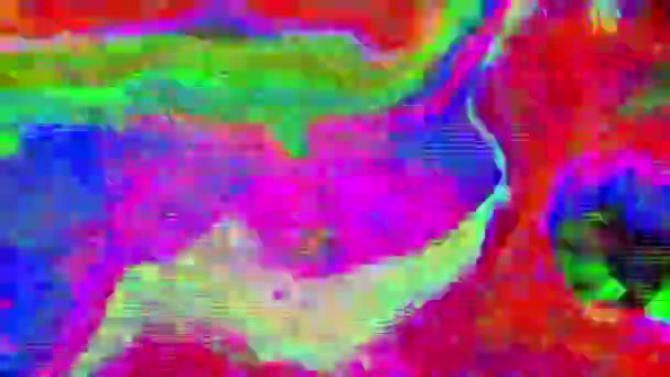 抽象的なネオンサイバーパンクファッション虹色の背景. — ストック動画