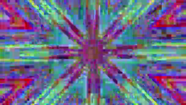 Charmante Kaleidoskop flackern holographischen Hintergrund. — Stockvideo