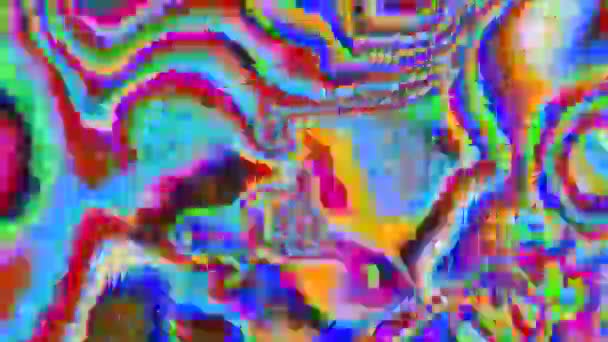 Гипнотический неоновый киберпанк роскошный блеск фоне картины . — стоковое видео