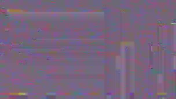 Hipnotyzujący glitch imitacja światła transformacje holograficzne tło. — Wideo stockowe