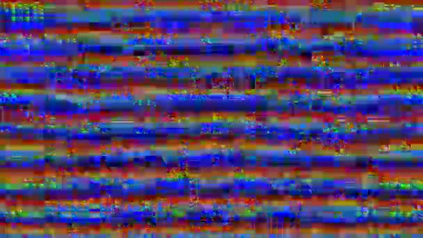 Hipnotyzacja zły TV imitacja światła wyciek holograficzne tło. — Wideo stockowe