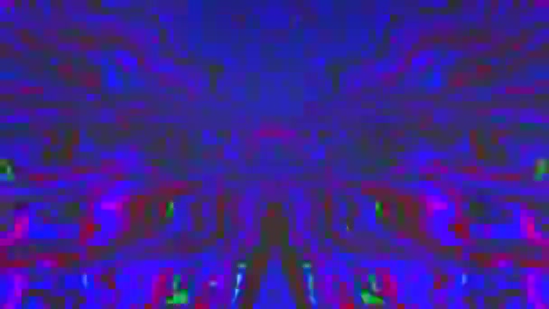 Abstrakte Fehlerdaten neon sci-fi glitzernder Hintergrund — Stockvideo