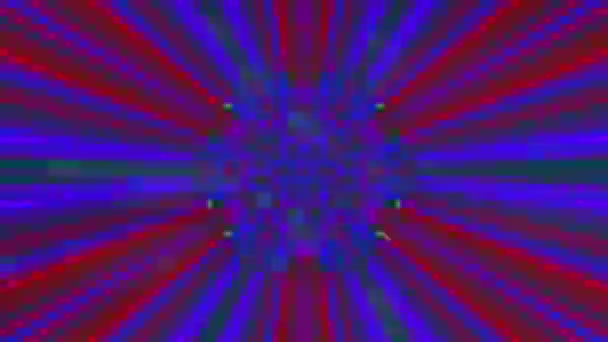 Случайный калейдоскоп футуристического радужного фона . — стоковое видео