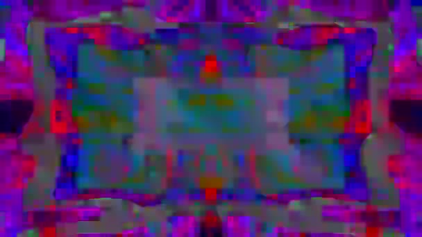 Bunte Glitch-Imitation oder leichte Lecks holographischer Hintergrund. — Stockvideo