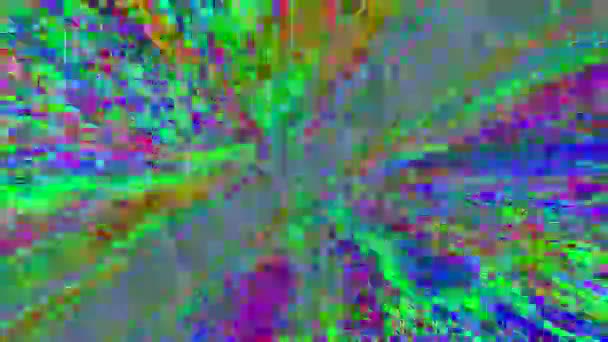 Πολύχρωμα κομψή νέον Κυβερνοπανκ ολογραφικό φόντο. — Αρχείο Βίντεο