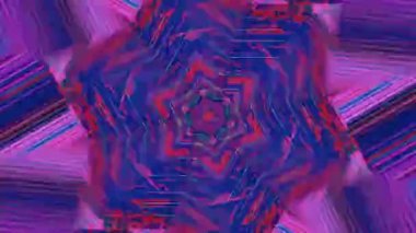 Çok renkli anlamlı fraktal cyberpunk video. 