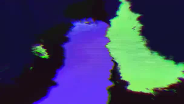 Colorful glitch imitation or light leak shimmering background. — Stock Video