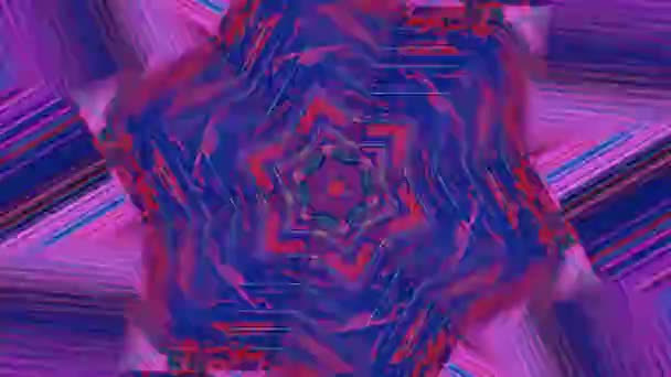 Multicolorido expressivo fractal cyberpunk vídeo . — Vídeo de Stock
