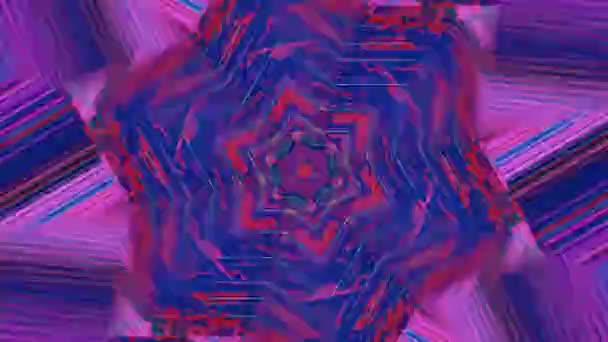 Veelkleurige expressieve Fractal cyberpunk video. — Stockvideo