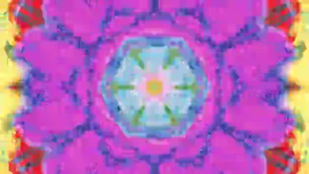 Kaleidoskop kreativer Vintage Cyberpunk Hintergrund. — Stockvideo
