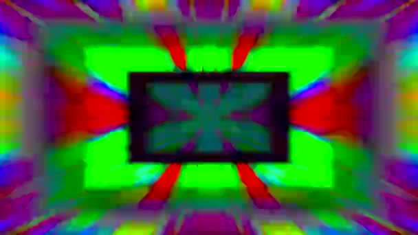 Kaleidoscope креативное винтажное видео киберпанка . — стоковое видео