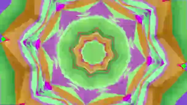 Kaleidoscope neon futuristic trendy glittering background. — Stock Video