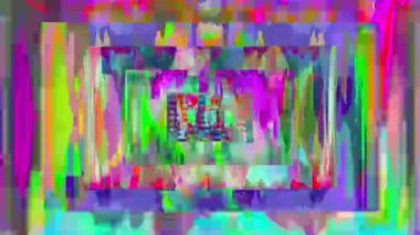 Renkli vintage fütüristik rüya gibi ışıltılı arka plan.