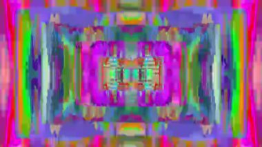 Çok renkli geometrik bilimkurgu psychedelic parıldayan arka plan.