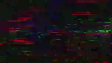 Veri aksaklığı neon fütüristik holografik arka planı dönüştürme. 