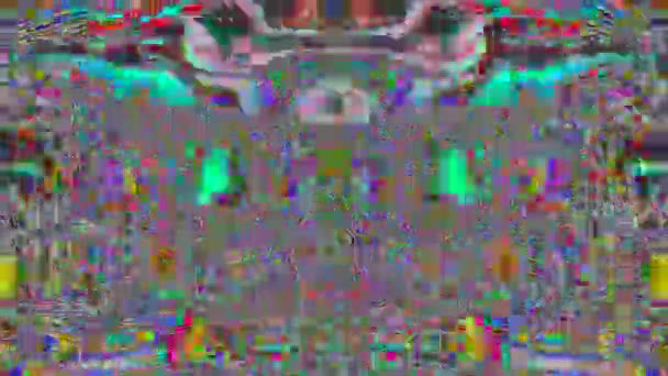 Glitch datamosh abstrait fond numérique coloré .