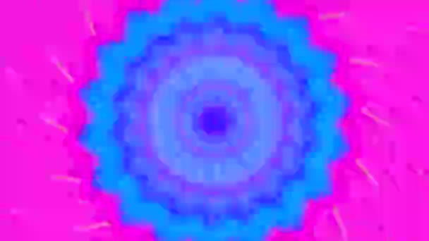 Kaleidoskop Sci-Fi elegantní třpytící se pozadí. Vzorek záběru. — Stock video