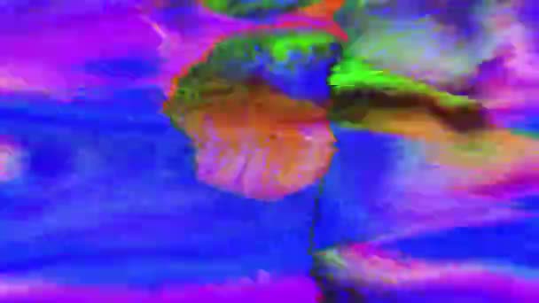 Abstract liquid effect, cyberpunk psychedelic iridescent background. — Stock Video