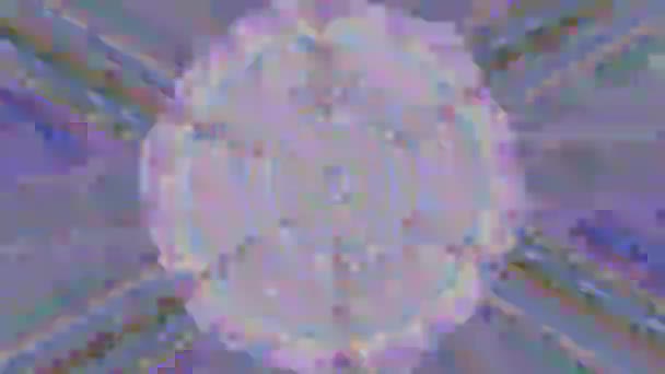 Caleidoscoop nostalgische dromerige holografische achtergrond. — Stockvideo