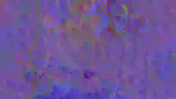 Abstract bad tv festive psychedelic shimmering background. Glitch effect. — Stock Video