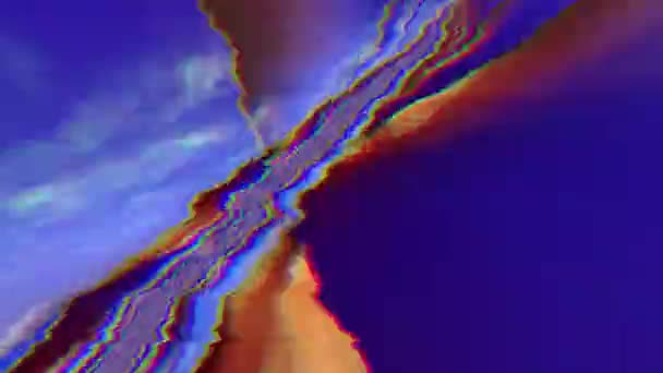 Vidéo nostalgique vintage artistique multicolore. Voyage de rêve à l'infini . 