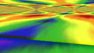 Soyut geometrik trendy holografik arka plan. Işık deformasyonları.