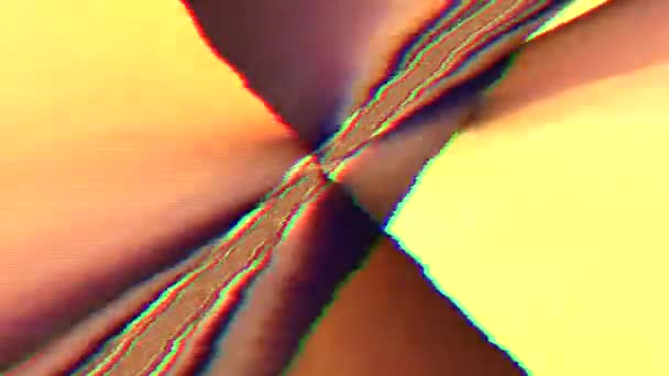 Hypnotiserende expressieve Neon nostalgische video. Psychedelische tunnel. — Stockvideo