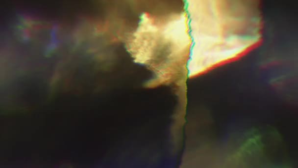 Πολύχρωμη μοναδική ψυχεδελική ιριδίζουσα φόντο. — Αρχείο Βίντεο