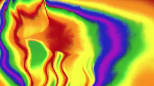 Multicolorido único fundo iridescente elegante. Efeito de falha do arco-íris . — Vídeo de Stock