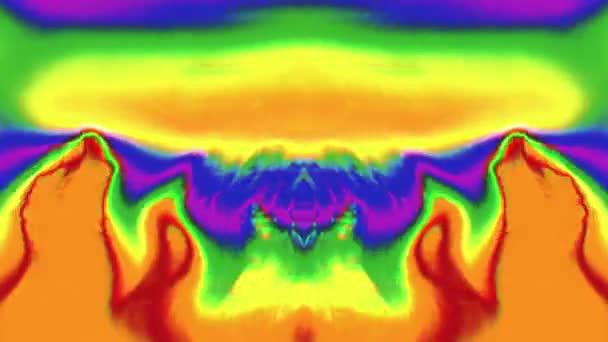 Hypnotische ornamentale Sci-Fi psychedelisch schimmernde Muster Hintergrund. — Stockvideo