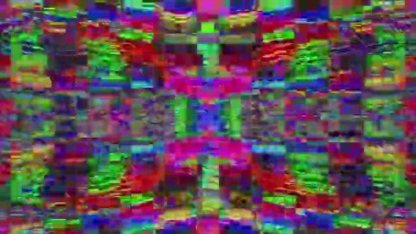 Casual unique fond de mouvement à la mode. Effet Glitch . — Video