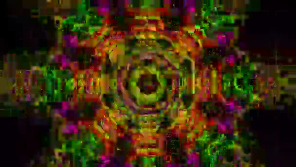 Abstraktní geometrická Sci-Fi psychedelická špatná cesta. — Stock video