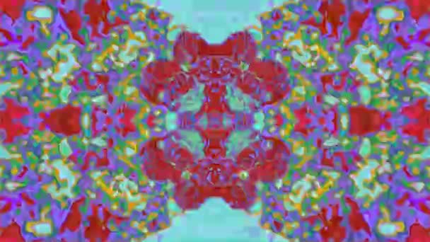 Cyberpunk abstract light transformations. Trendy colorful kaleidoscope for your project. — Stock Video