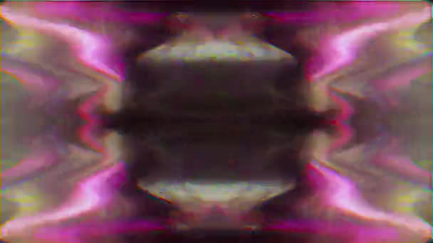 Bezešvý psychedelický neonový sci-fi třpytivý kaleidoskop. — Stock video