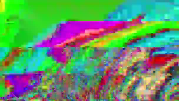 Psychedelic dynamic futuristic dreamy rainbow colored reflections. — Stock Video