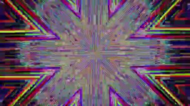Veri geçişi fraktal bilim kurgu moda ışıltılı video.