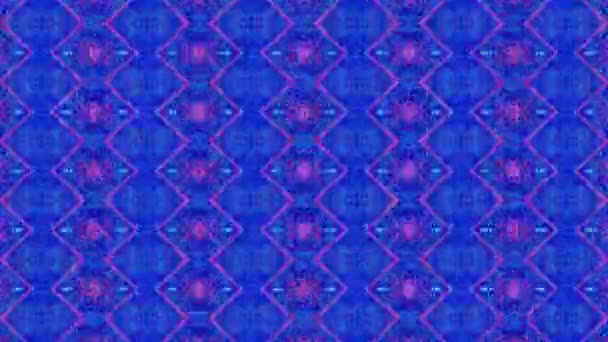 Nahtlos lässiges geometrisches Science-Fiction-irisierendes Kaleidoskop. — Stockvideo