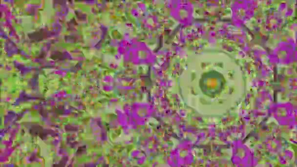 Digitales trendiges dynamisches futuristisches holographisches Kaleidoskop. — Stockvideo
