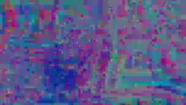 Gemischtfarbige elegante geometrische nostalgische glitzernde Hintergrund. — Stockvideo