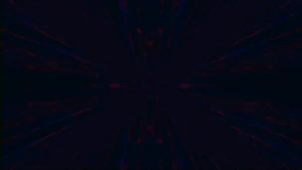 Superposition holographique en boucle. Fuites de lumière surréalistes. Rayons lumineux brillants dans l'obscurité. 