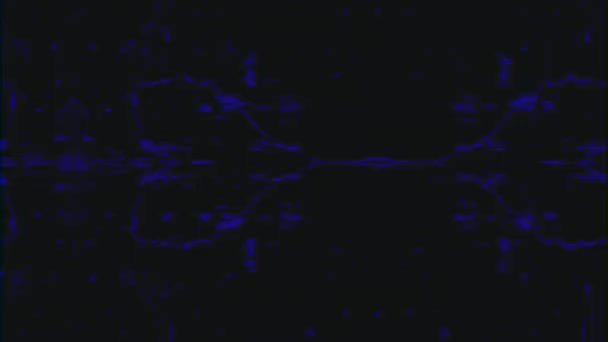 Error de datos abstracto fondo holográfico de ciencia ficción de neón. Distorsiones aleatorias . — Vídeos de Stock