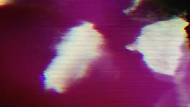 Multicolore mauvais effet de voyage lumière fuite fond irisé. Images de boucle. 