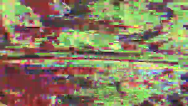 Superposition bruyante bouclée. Effet vhs surréaliste à partir des années 80. Meilleur pour les besoins de motion design. — Video