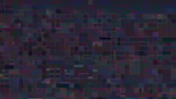 Abstracte meerkleurige overlay. Beschadigd data-effect, Psychedelische lijnkunst. — Stockvideo