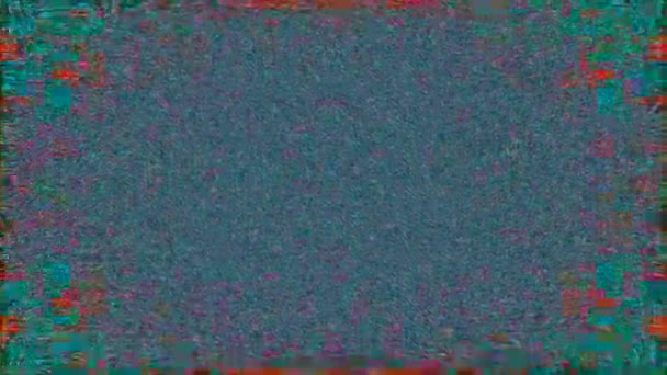 Abstract data error geometrical cyberpunk iridescent background. — Stock Video