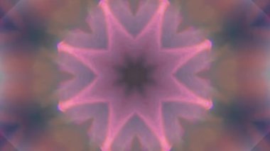 Fraktallar kaleydoskop dönüştürülüyor, meditasyon projesi için çok renkli parçacıklar.