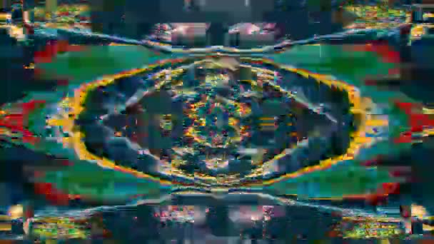 Abstraktní psychedelické dynamické sci-fi holografické pozadí. — Stock video
