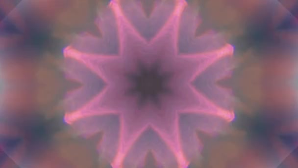 フラクタル万華鏡、瞑想プロジェクトのための多色粒子の変換. — ストック動画