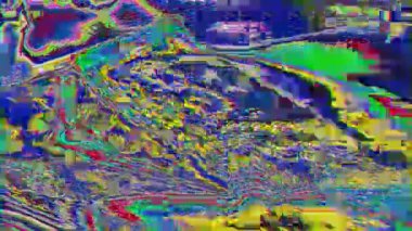 Hipnotize edici hatalı taklit ışık sızıntısı holografik arka plan. Gerçeküstü etki. 